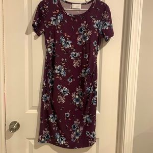 French Grey maternity dress